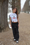 "Mon cheri" baby tee - Hvid