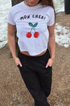 "Mon cheri" baby tee - Hvid