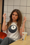 "8BALL Black" baby tee - Hvid