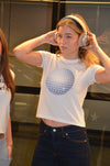 "Disco ball" baby tee - Hvid