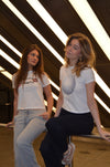"Disco ball" baby tee - Hvid
