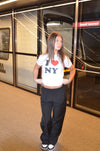 "I love NY" baby tee - Hvid