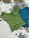 Luella t-shirt med åben ryg - Grøn