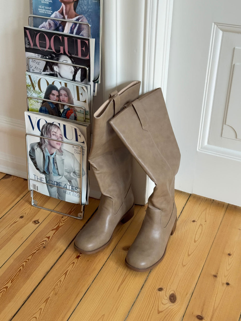 Justina tall støvler - Taupe