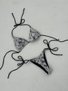 Amara blonde bikini - Navy/hvid