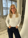 Ophelie bluse med mønster - Hvid