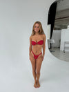 Eva bandeau bikini - Rød