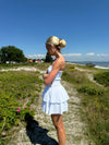 Lissy smock kjole - Hvid broderi