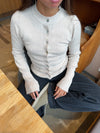 Paula tætsiddende cardigan - Beige