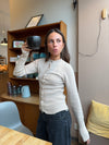 Paula tætsiddende cardigan - Beige