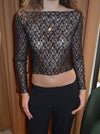 Carlotta blonde bluse - Sort