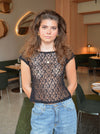 Selena blonde top - Sort
