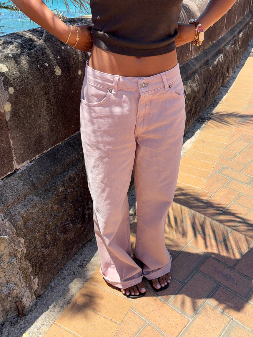 Audrey jeans - Støvet lyserød