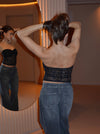 Nora blonde bandeau top - Sort