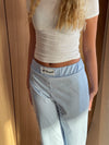 "you look good" label bukser - Blå/hvid