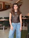 Selena blonde top - Sort
