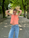 Frigg strikket top - Koral orange
