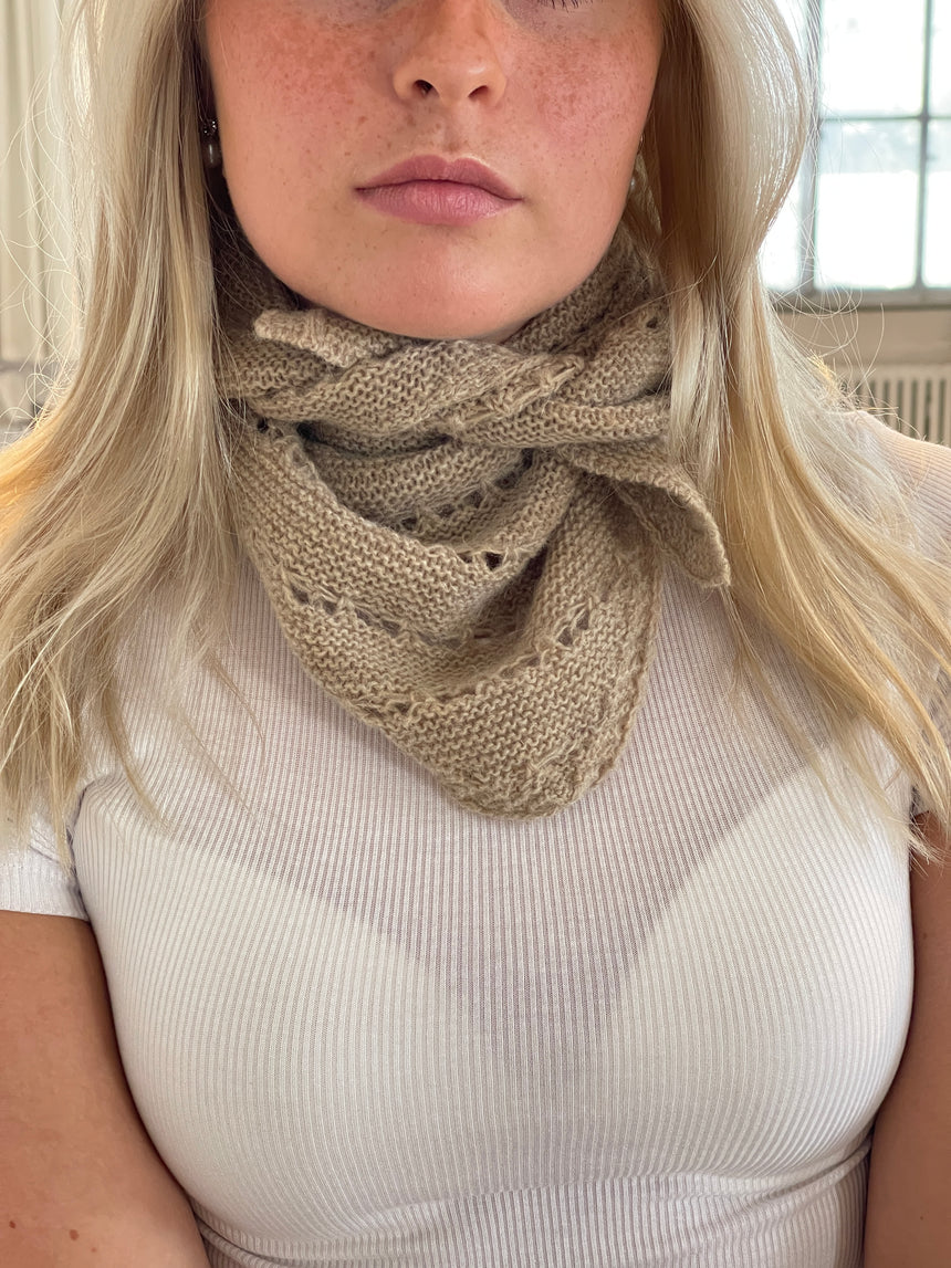 Gabi trekant tørklæde - Beige