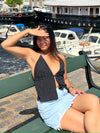 Lola glitter top - Sort