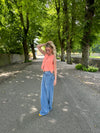 Frigg strikket top - Koral orange