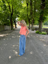Frigg strikket top - Koral orange