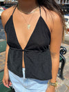 Lola glitter top - Sort