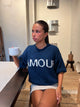 "Amour" striktrøje - Navy