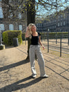 Samara low waisted jeans - Lys grå