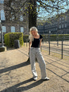Samara low waisted jeans - Lys grå