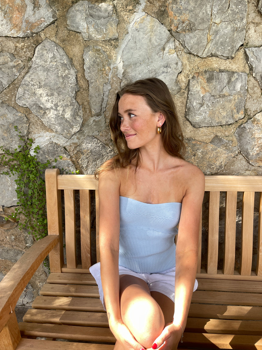 Phoebe tube top - Lyseblå
