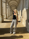 Samara low waisted jeans - Lys grå