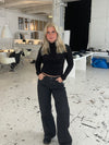 Nuna lavtaljede jeans - Sort