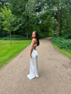 Fenya satin kjole - Hvid