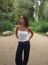 Nora blonde bandeau top - Hvid