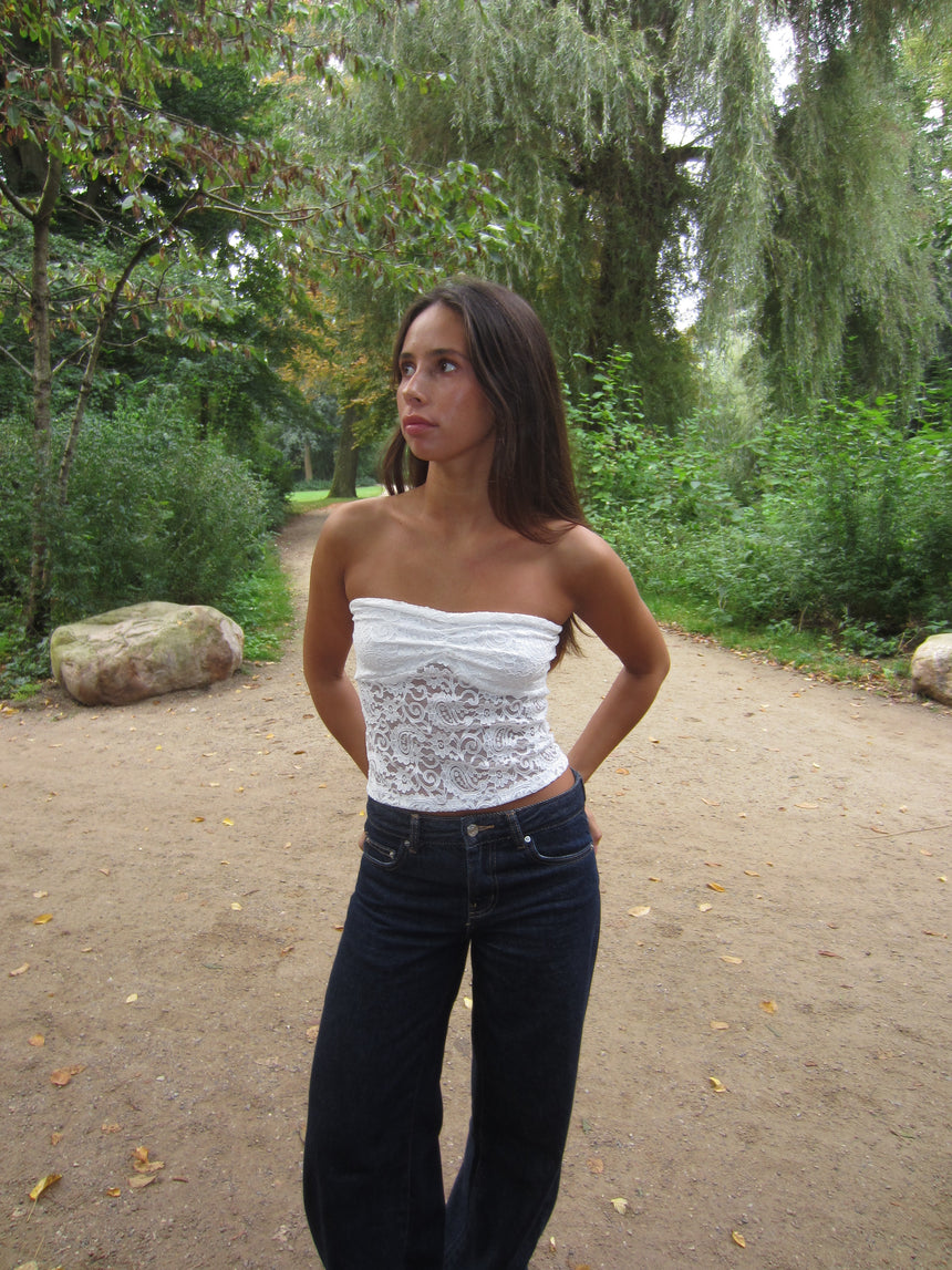 Nora blonde bandeau top - Hvid