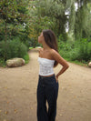 Nora blonde bandeau top - Hvid