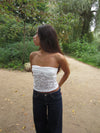 Nora blonde bandeau top - Hvid
