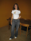 "Leopard is a neutral" baby tee - Hvid