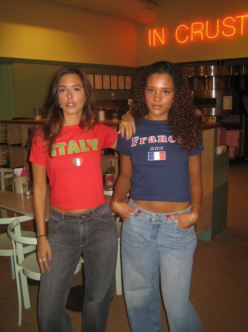 "Italy" baby tee - Rød
