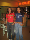 "France" baby tee - Navy