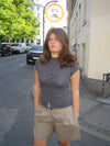 Leonie t-shirt med knapper - Grå