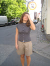 Leonie t-shirt med knapper - Grå