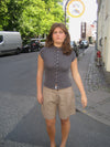 Leonie t-shirt med knapper - Grå