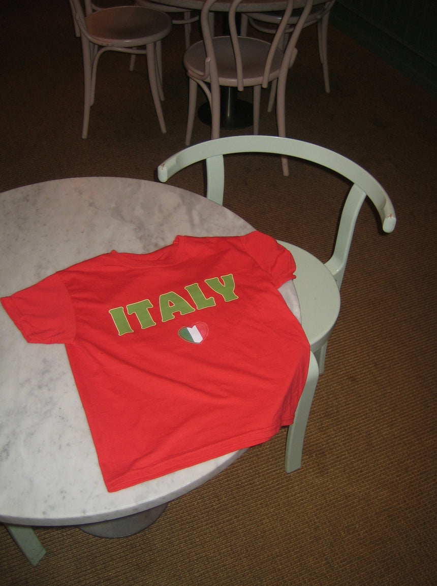 "Italy" baby tee - Rød