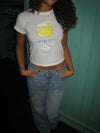 "La dolca vita" baby tee - Hvid