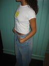"La dolca vita" baby tee - Hvid