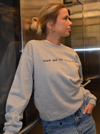 "Thank god for making me hot" sweatshirt - grå