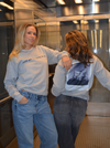 "Thank god for making me hot" sweatshirt - grå