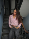 Julica cropped blazer - Rosa
