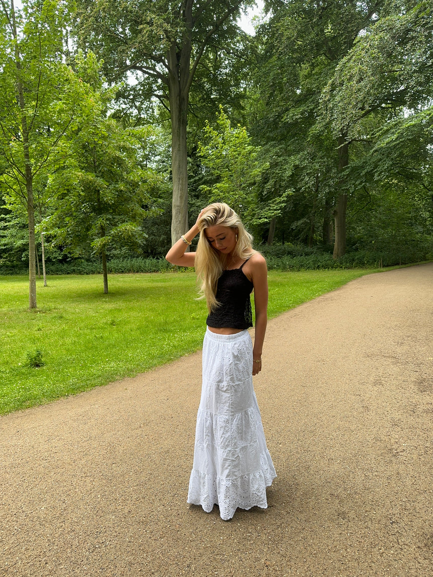 Bente blonde top - Sort